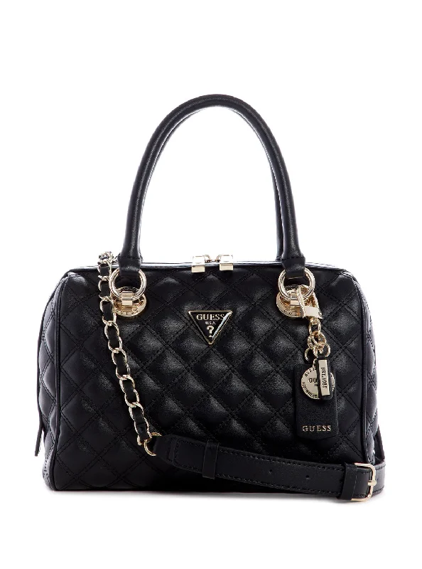 Handbag with studs-Black Cessily Box Satchel Bag