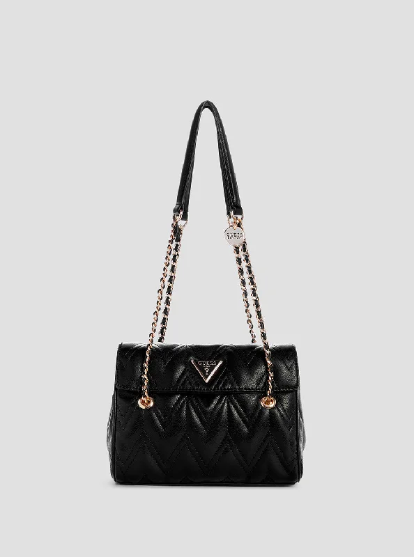 Handbag with charms-Black Eda Shoulder Bag