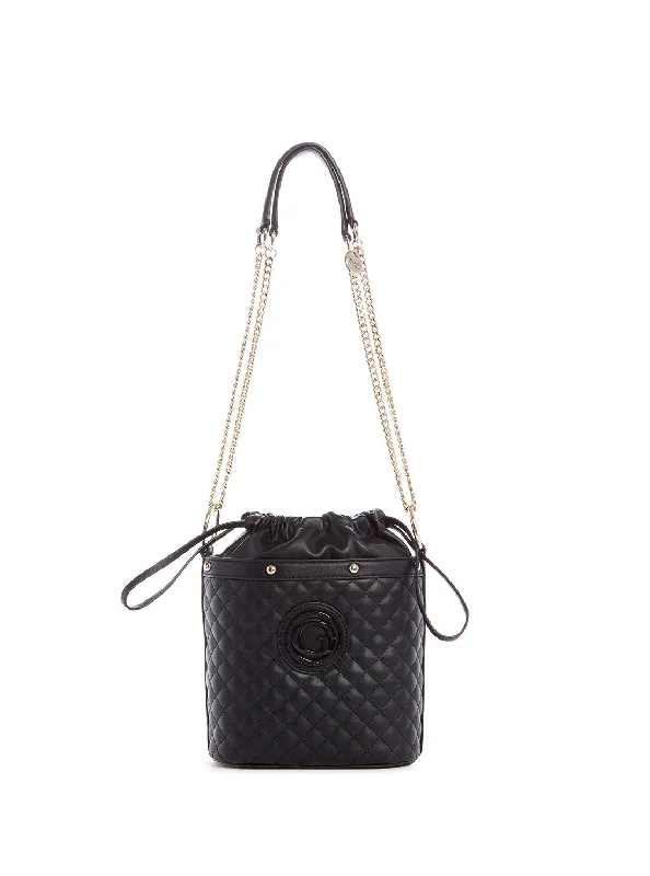 Handbag lavender shade-Black Heyden Drawstring Bucket Bag