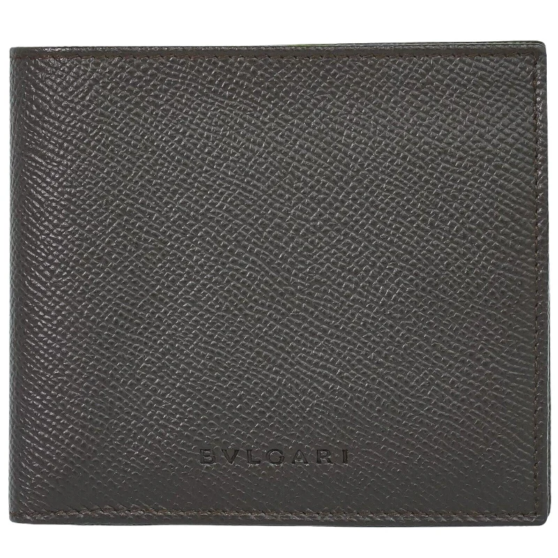 men wallets vegan leather-Bulgari  Leather Wallet  (Pre-Owned)