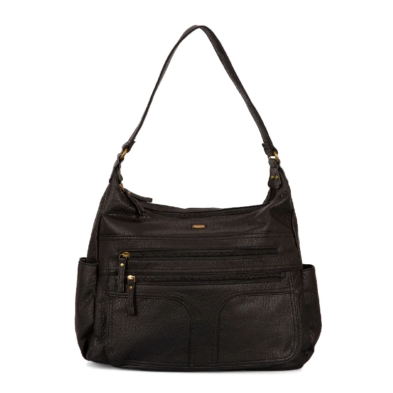 Handbag compact look-Pebbled Hobo Bag