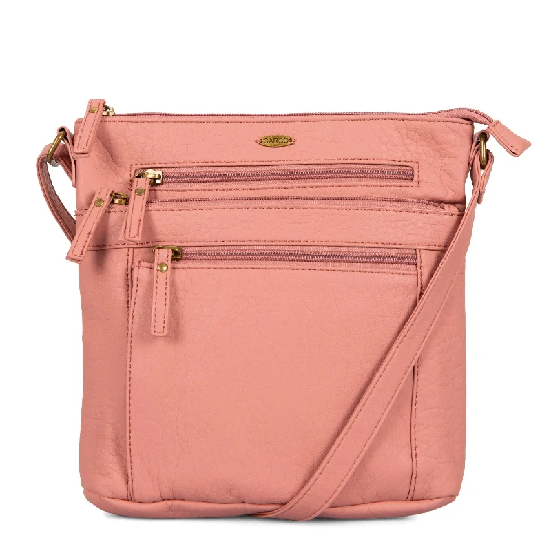 Handbag for weddings-Pebbled N/S Crossbody Bag