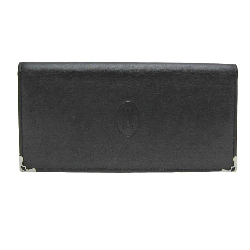 men wallets slim profile-Cartier Must De Cartier  Leather Wallet  (Pre-Owned)