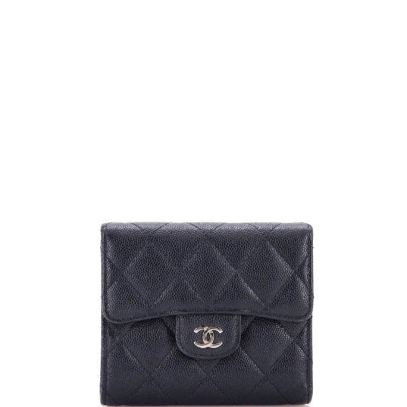 Wallets in lightweight gear-CC Compact Classic Flap Wallet Quilted Caviar