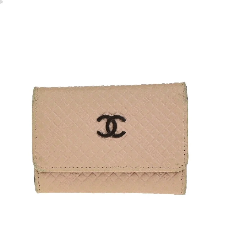 Keychains with leather strap-Chanel Coco Mark  Leather Wallet  (Pre-Owned)