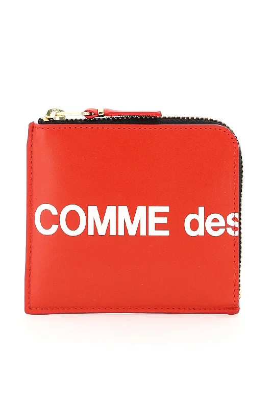 men wallets trendy leather design-Comme Des Garcons Wallet Huge Logo Wallet