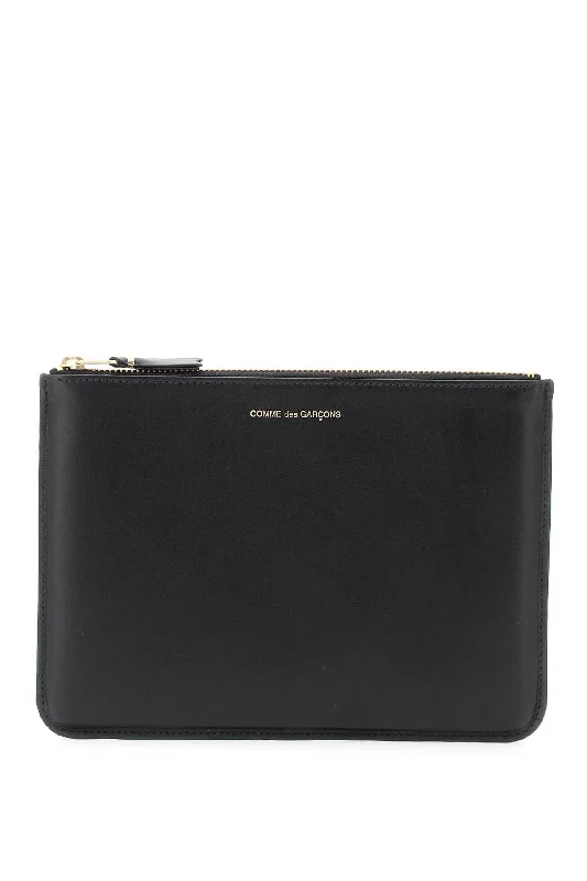 men wallets secure card-Comme Des Garcons Wallet Leather Pouch