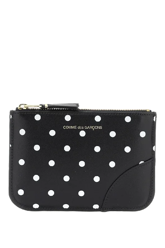 men wallets open leather-Comme Des Garcons Wallet Men's Polka Dot Wallet