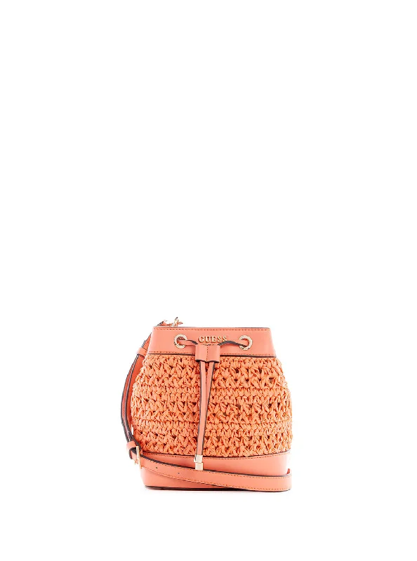 Handbag for weekends-Coral Liguria Bucket Bag