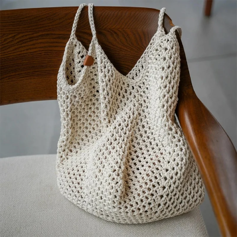 Handbag for travelers-POPSEWING® Crochet Beach Handbag DIY Kit