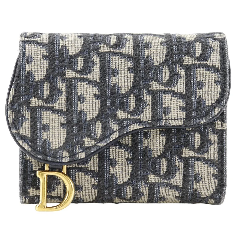 Keychains for key designs-Dior Saddle  Canvas Wallet  (Pre-Owned)