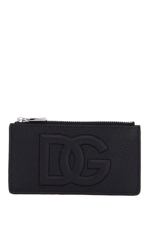 men wallets open style-Dolce & Gabbana Men's Logo Card Holder Wallet