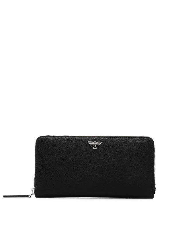 men wallets compact leather-Emporio Armani Men's Wallets