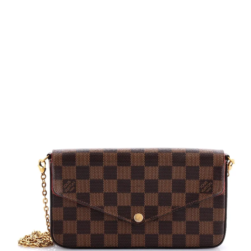 Keychains with sleek gear-Felicie Pochette Damier