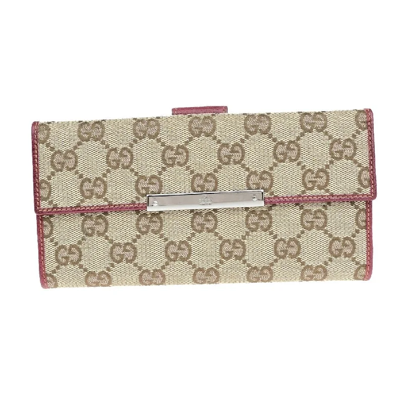 Wallets in bold finish-Gucci Gg Canvas  Canvas Wallet  (Pre-Owned)