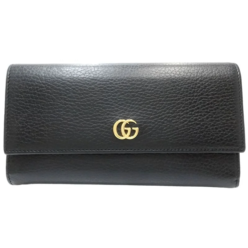 Keychains for stylish hooks-Gucci Leather Double G Continental Wallet