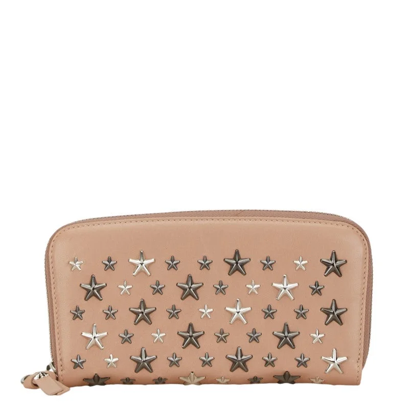 Keychains with retro gear-Jimmy Choo Star Studs Leather Wallet