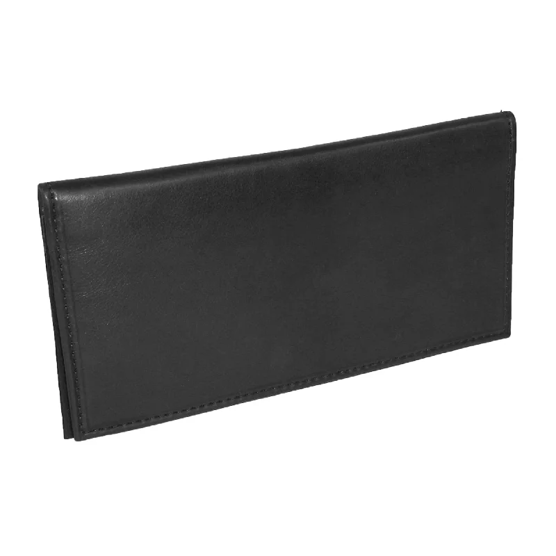 men wallets card organizer-Leather Checkbook Cover Wallet