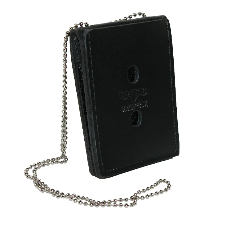 men wallets slim cardholder-Leather Deluxe ID and Badge Holder Wallet