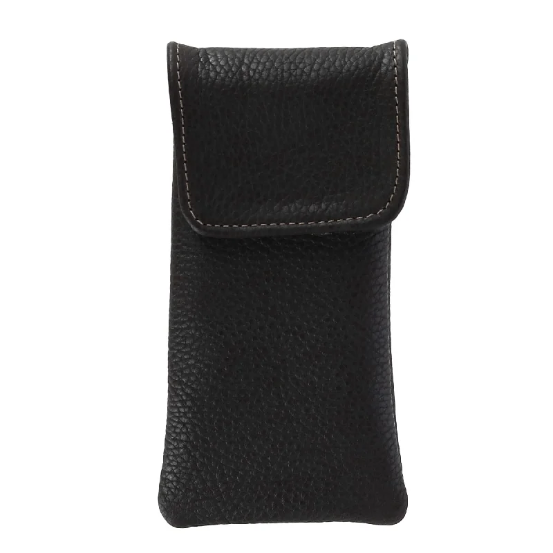 men wallets money leather style-Leather Eyeglass Case with Holster Clip