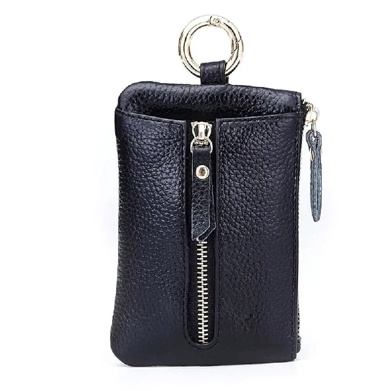 Backpack for stylish trips-Leather Key Case - Coin Wallet NZ