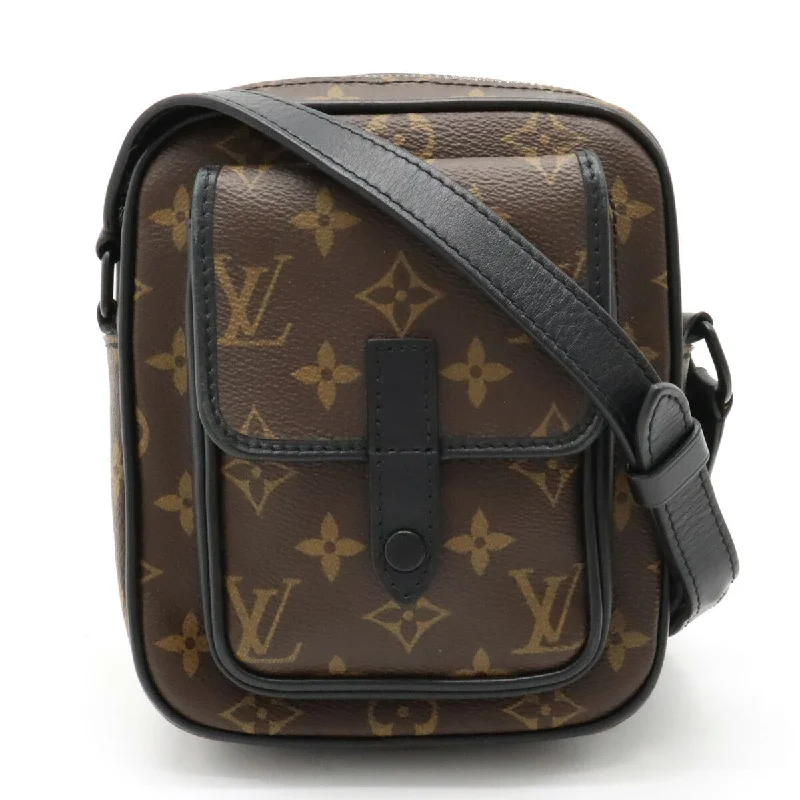 Keychains with minimalist design-Louis Vuitton Monogram Leather Christopher Wallet Bag