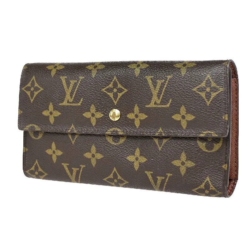 Keychains for key storage-Louis Vuitton Porte Tresor International  Canvas Wallet  (Pre-Owned)