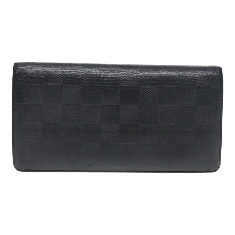 men wallets slim card holder-Louis Vuitton Portefeuille Brazza  Canvas Wallet  (Pre-Owned)