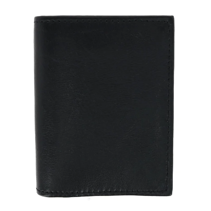 men wallets budget leather style-Men's Lambskin Bifold Wallet with Center Flap