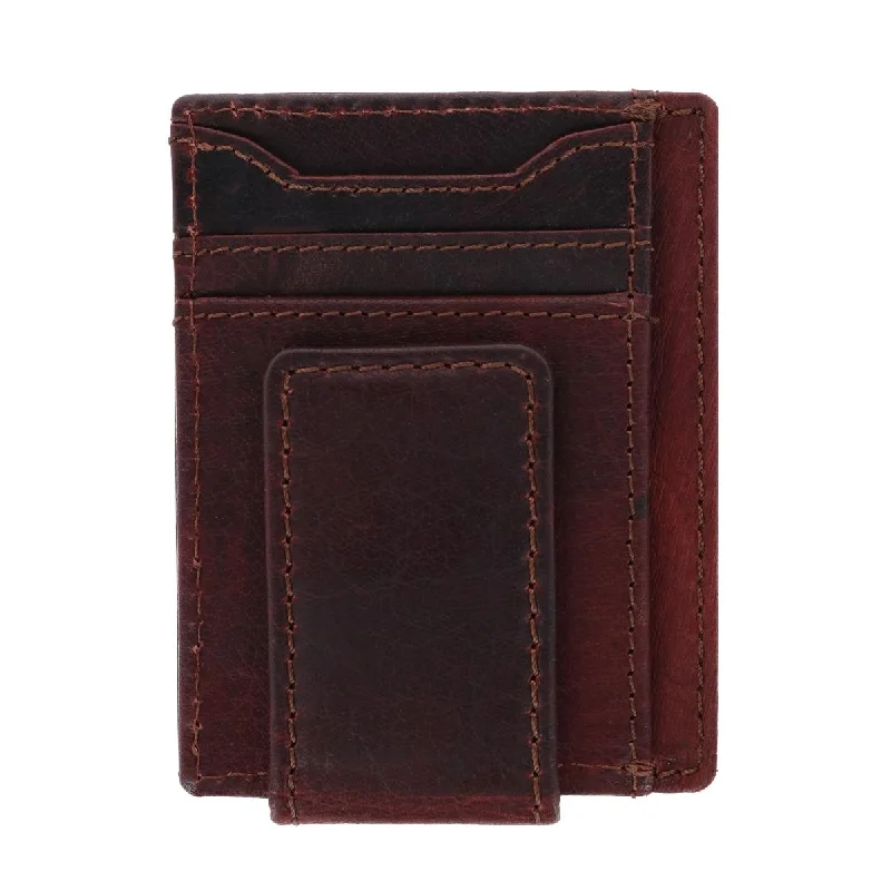 men wallets lightweight leather quality-Men's Leather Front Pocket Money Clip