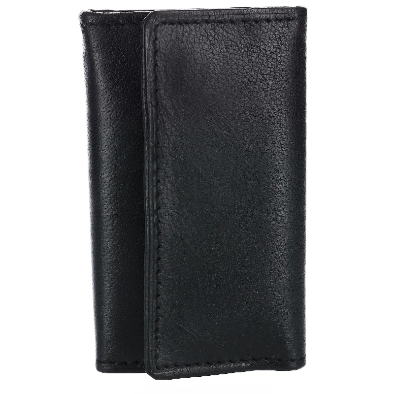 men wallets exclusive leather design-Men's Leather Key Case with Exterior Pocket