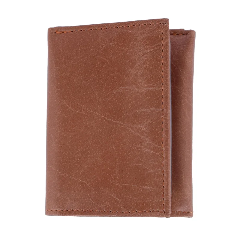 men wallets scratch leather style-Men's Leather Trifold Wallet