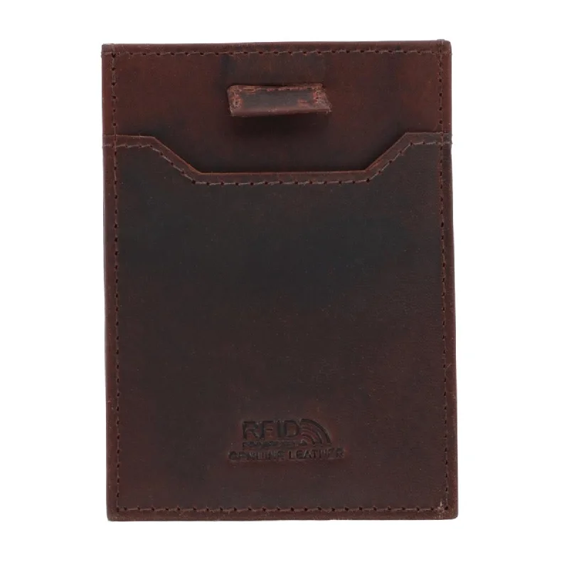 men wallets heavy leather quality-Men's RFID Leather Front Pocket Card Sleeve Wallet