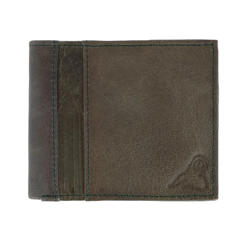 men wallets velcro leather style-Men's RFID USA Embossed Leather Bifold Wallet