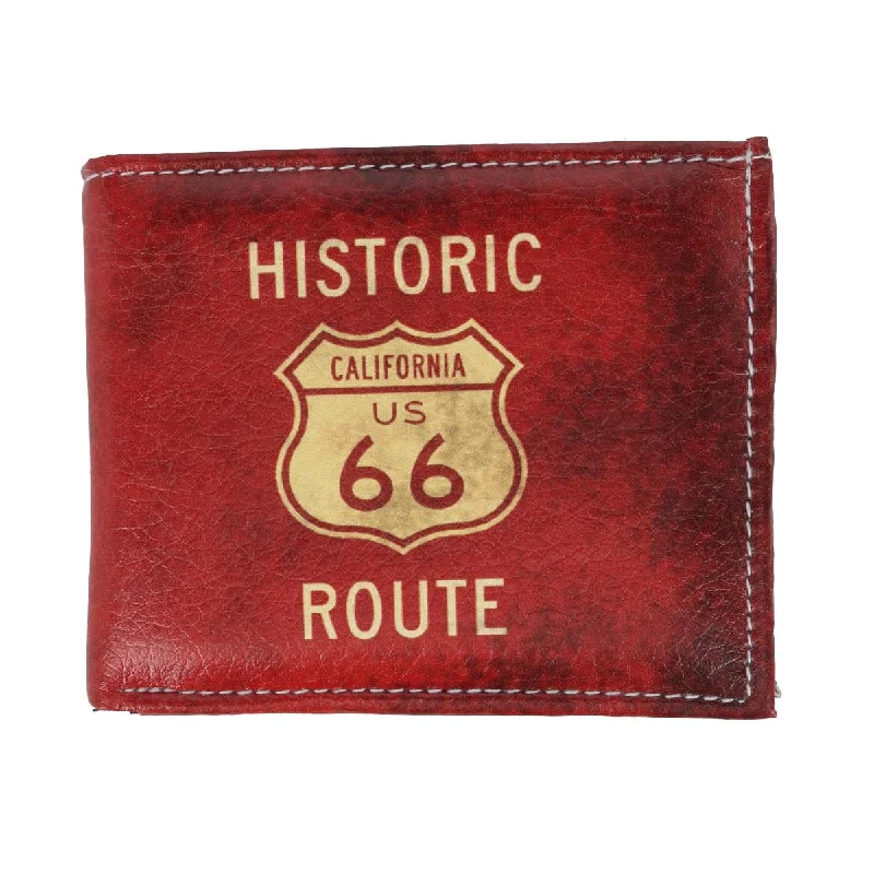 men wallets luxury leather quality-Men's Route 66 Bifold Wallet