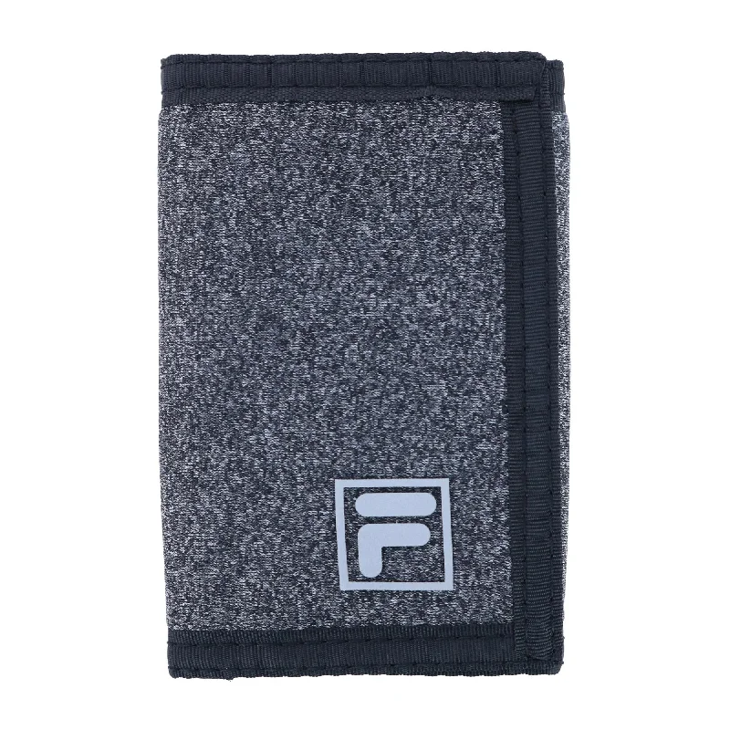 men wallets coin leather-Men's Trifold Wallet with Hook and Loop Closure