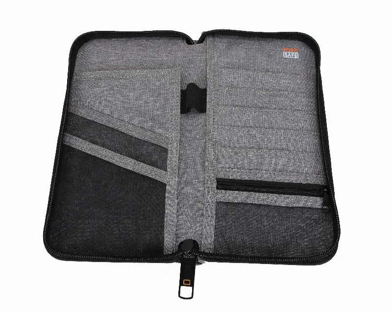 Backpack for hiking use-National Geographic - Eco RFID Travel document passport wallet - Grey