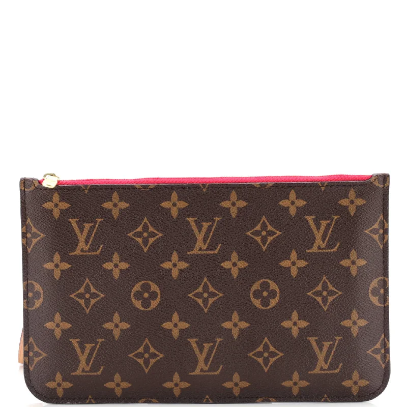 Wallets in bright colors-Neverfull Pochette Monogram Canvas Large