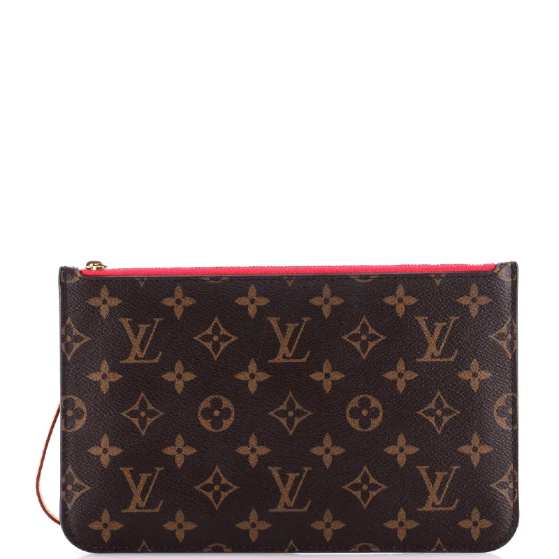 Wallets with RFID protection-Neverfull Pochette Monogram Canvas Large