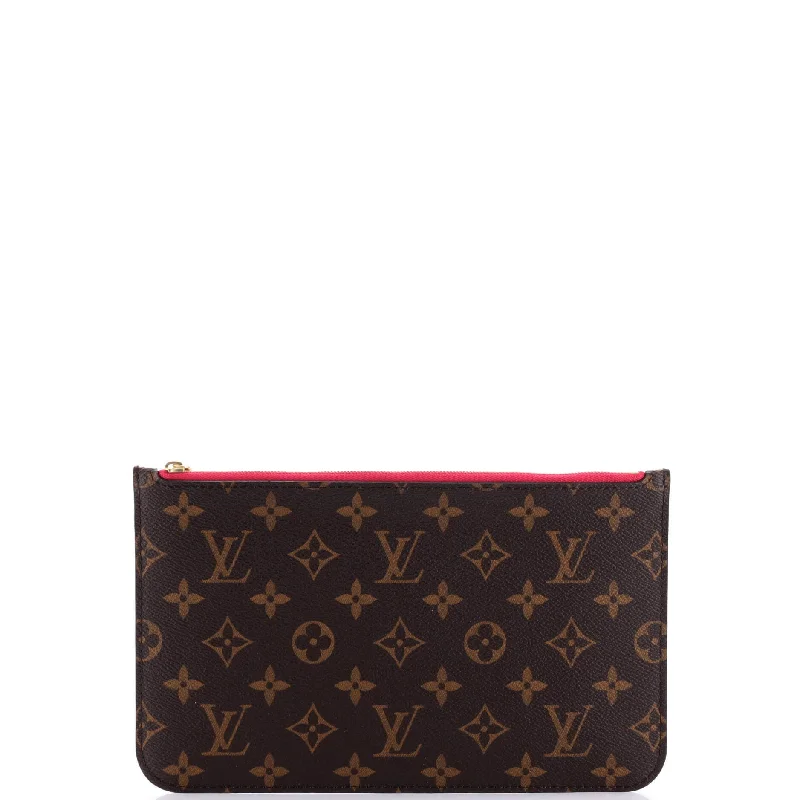 Wallets for travel hooks-Neverfull Pochette Monogram Canvas Large