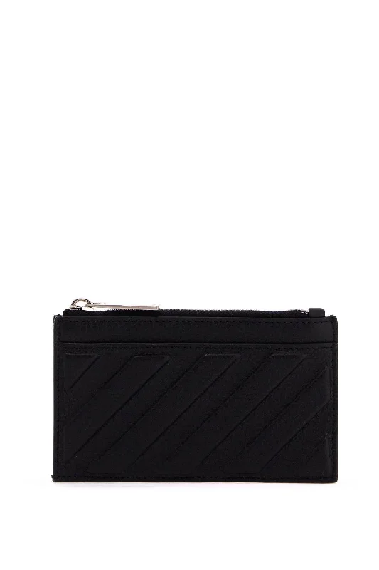 men wallets cheap leather-Off- Men's Leather Diag Card Holder