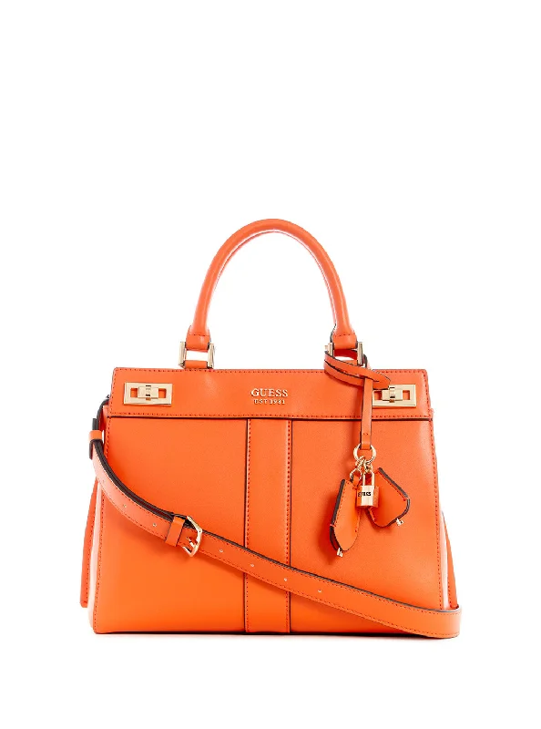 Handbag for trips-Orange Katey Luxury Satchel Bag