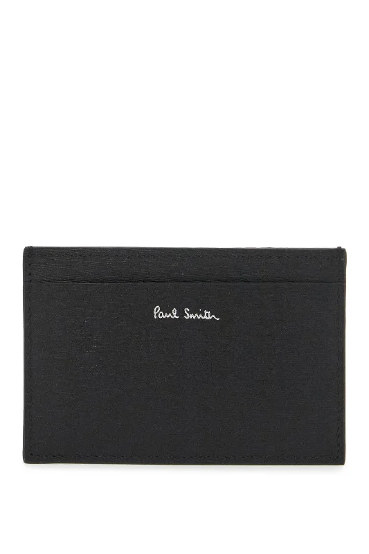 men wallets value leather-Paul Smith Men's Saffiano Leather Card Holder With