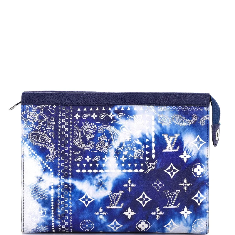 Keychains with animal motifs-Pochette Voyage Limited Edition Monogram Bandana Leather MM