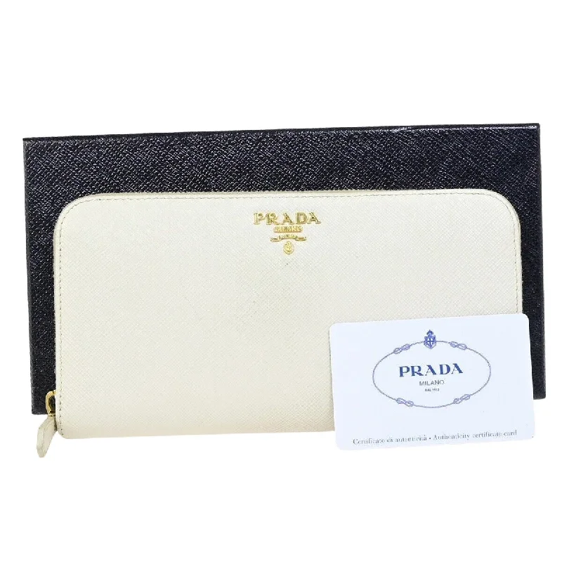 Keychains with custom tags-Prada Saffiano  Leather Wallet  (Pre-Owned)