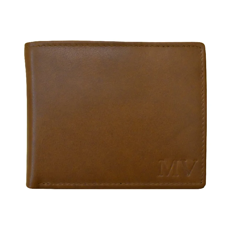 men wallets green-Men's Bifold Wallet with Back Slip Pocket