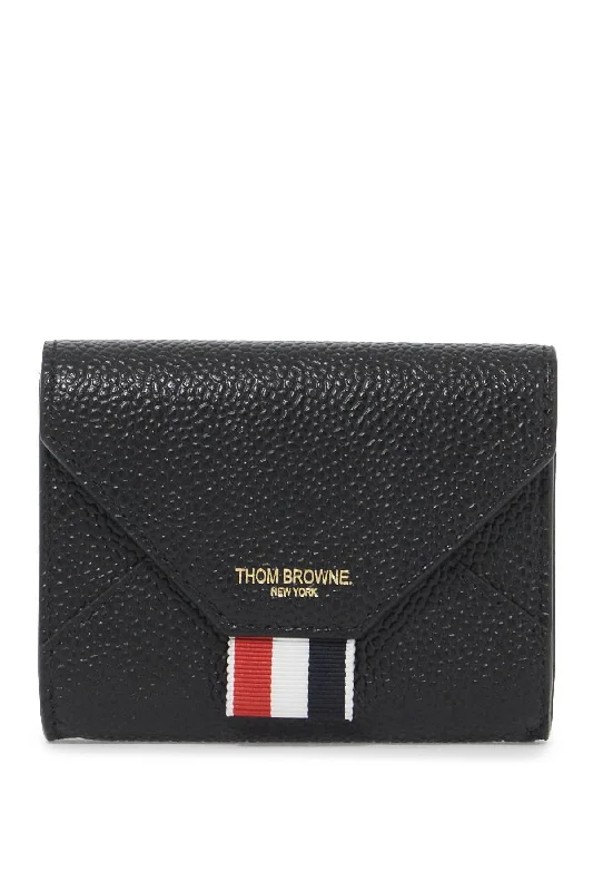 men wallets premium leather quality-Thom Browne Pebble Grain Envelope Card