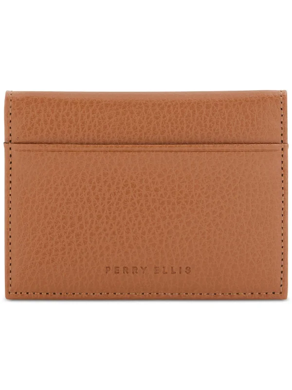 men wallets rugged leather-Uptown Mens Pebbled Lether Card Case