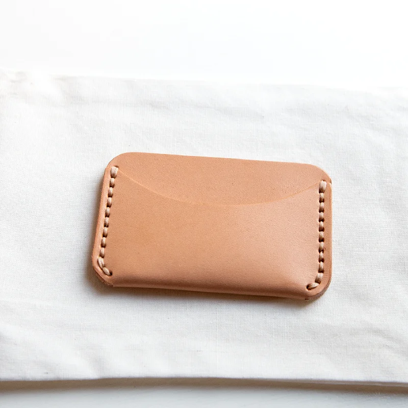 Backpack for casual gear-Veg Tan Leather Card Wallet