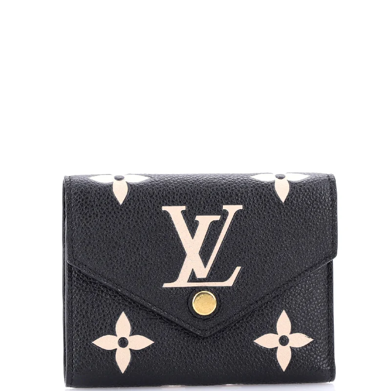 Wallets for slim tags-Victorine Wallet Bicolor Monogram Empreinte Giant